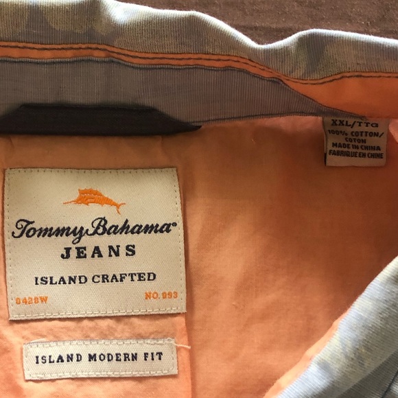 TOMMY BAHAMA Jeans Crafted Mens Casual Shirt - Picture 5 of 7